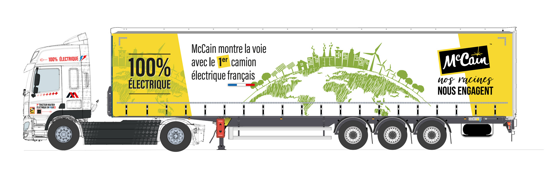 tracteur électrique mc Cain avec le Groupe-mauffrey-notre-histoire-Camion-remorque-mc-cain-camion-electrique